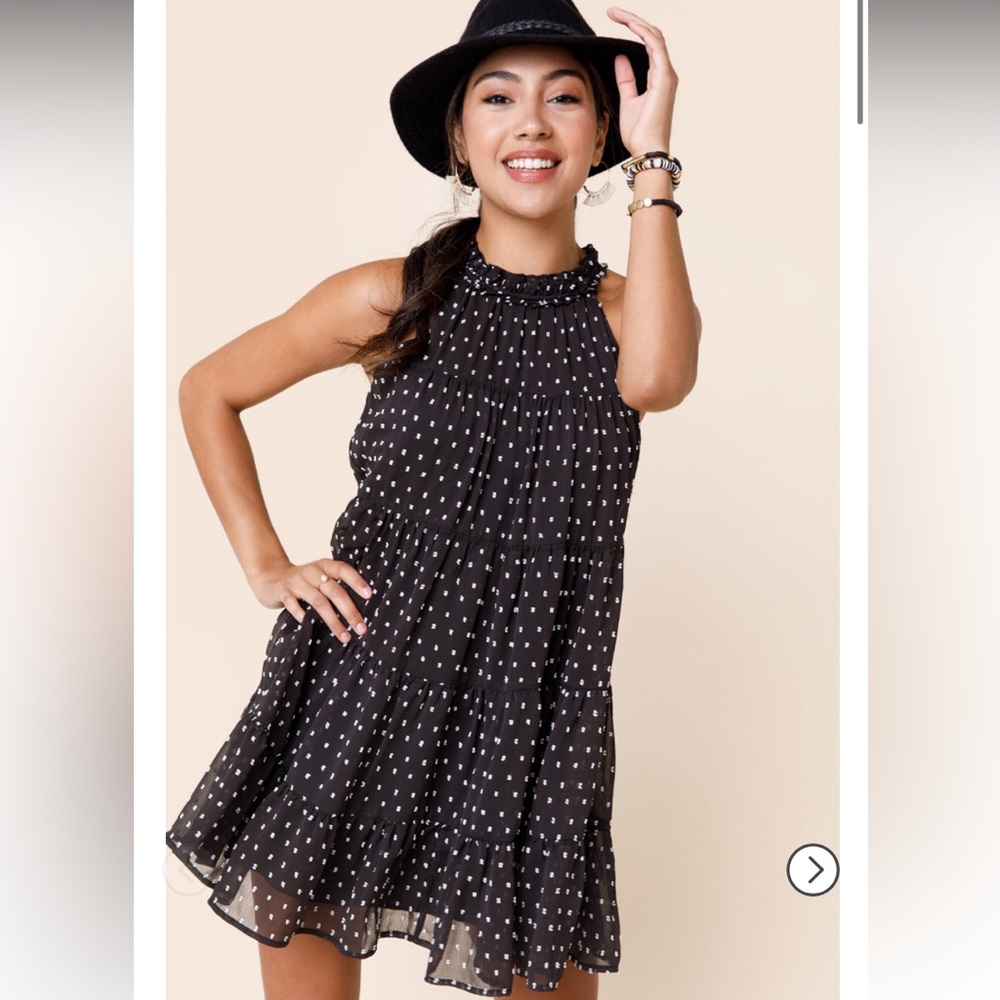 Francesca’s Black Polka Dot Dress